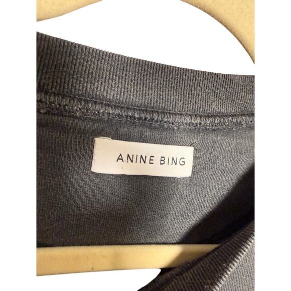 Anine Bing Ramona Paris Gray Sweatshirt Women’s Sz. M - Picture 5 of 9